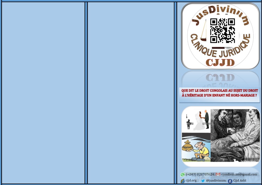 DEPLIANT SUR LE DROIT A L&rsquo;HERITAGE D&rsquo;UN ENFANT NE HORS-MARIAGE EN DROIT&nbsp;CONGOLAIS